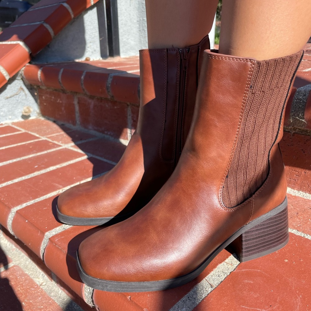 BAMBOO Brown Ankle Boots